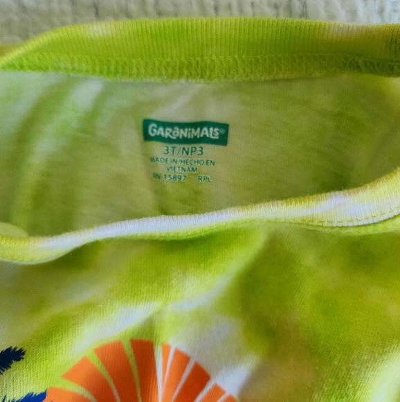 3t Garanimals green tie dye t-shirt Vacation Spring Break beach shore pool lake - Picture 5 of 9
